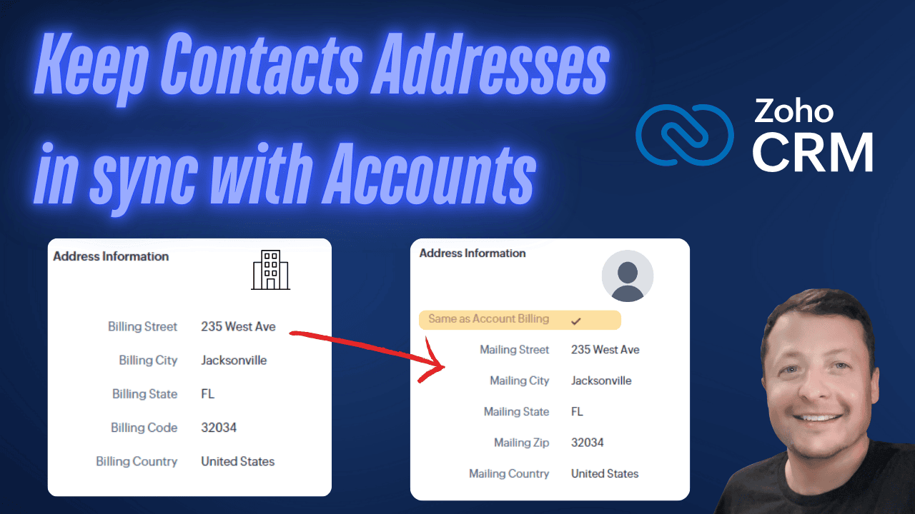 How to Keep Zoho CRM Account and Contact Addresses in Sync